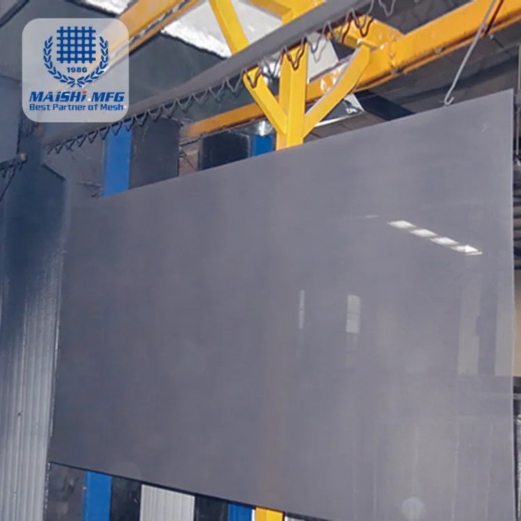 The powder coating of stainless steel security screen
