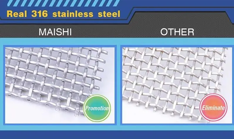 316 Marine Grade Stainless Steel Woven Security Mesh for Doors