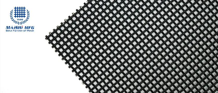 Security screen mesh with Akzo Nobel powder coating.
