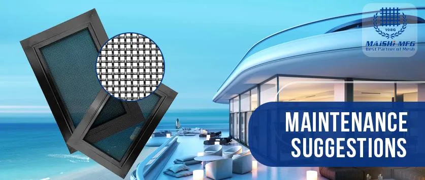 How to maintain the security screen windows?